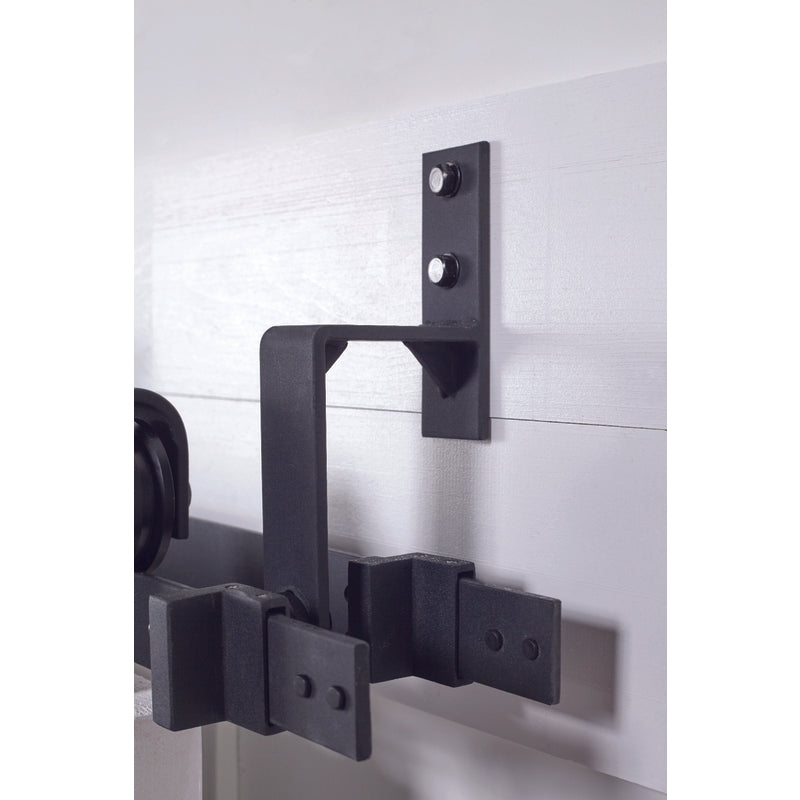 RENIN US LLC, Acme Steel Matte Black Bypass Bracket Sliding Door Track Kit 8-7/8 H x 5-5/16 W in.