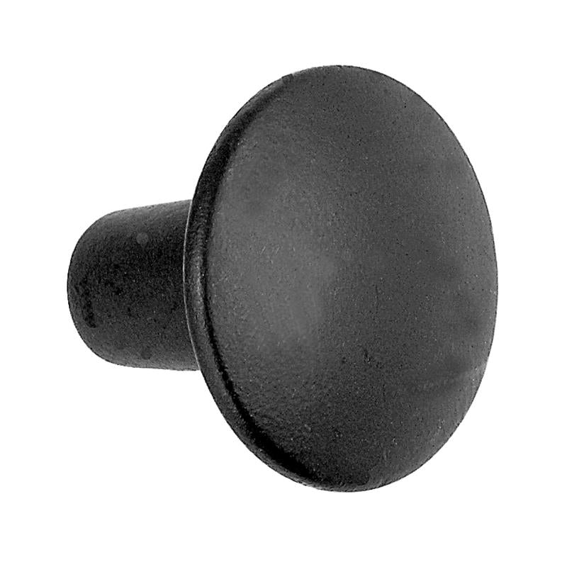 ACORN MFG, Acorn Bouton d'armoire rond contemporain 1-3/8 po. D 1 po. Fer Noir 1 pk