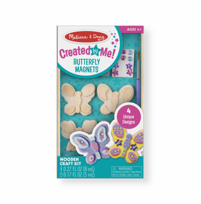 Melissa et Doug, Aimants en bois en forme de papillon, 4-Pk.