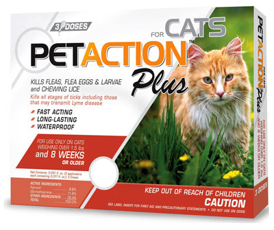 Sergeants Pet Care Prod, Applicateur de puces et tiques pour chat, 3-doses