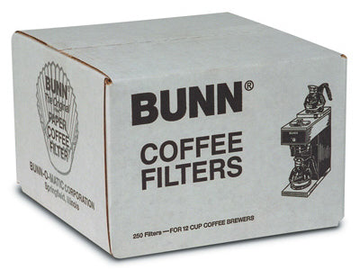 BUNN-O-MATIC CORPORATION, BUNN Filtre à café en panier blanc 12 tasses 250 pk