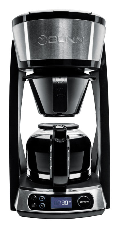 BUNN-O-MATIC CORPORATION, BUNN Heat N' Brew 10 tasses Noir/Argent Cafetière