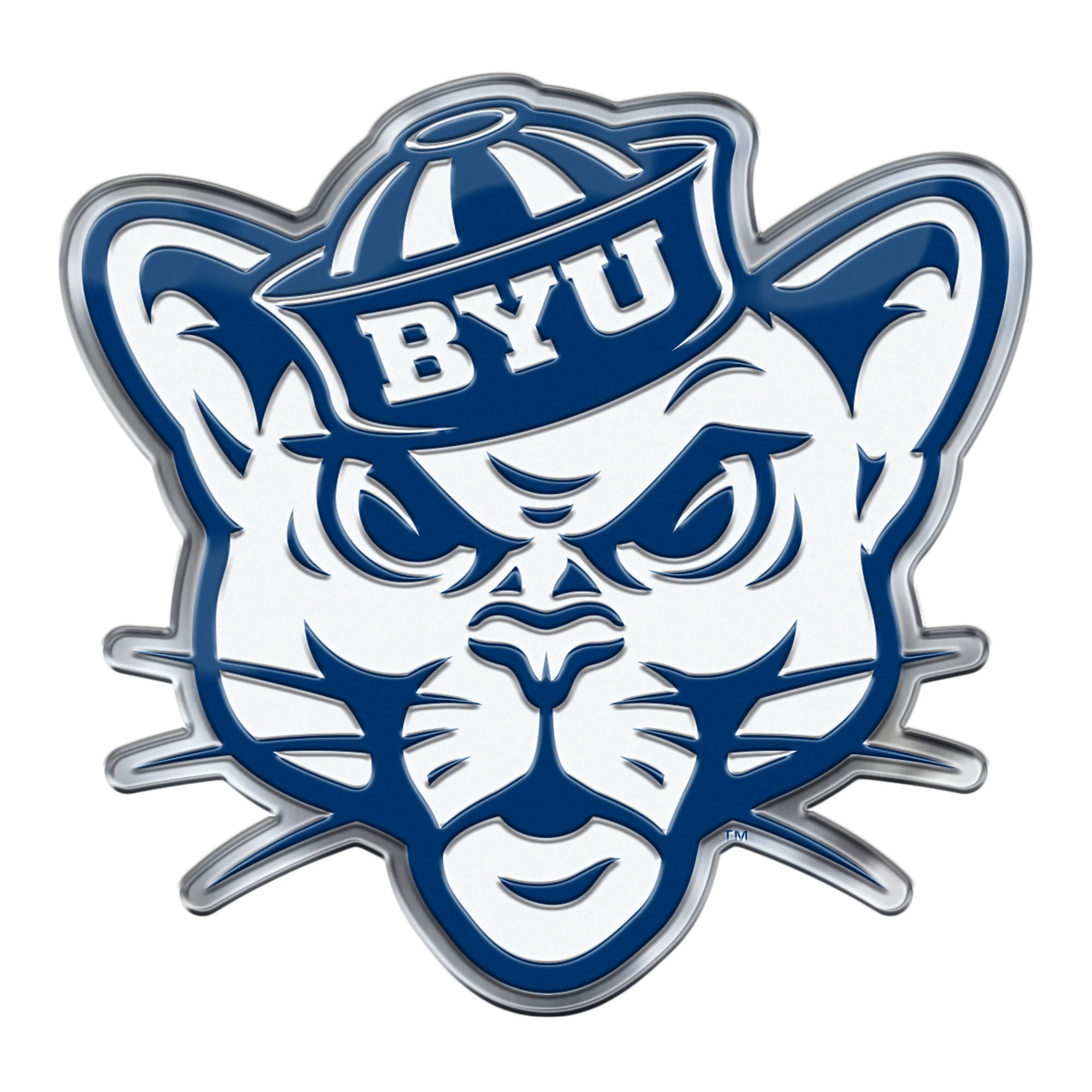 FANMATS, BYU Cougars Emblème de couleur en aluminium pour usage intensif