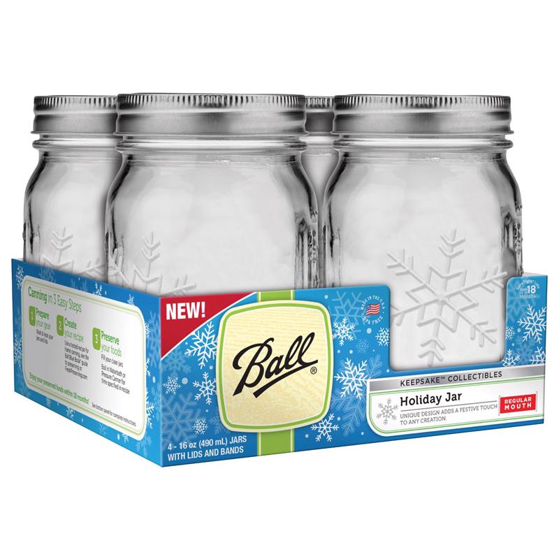 NEWELL BRANDS DISTRIBUTION LLC, Ball Keepsake Collectibles Bocal à ouverture régulière 16 oz 4 pk (Pack de 4)