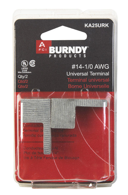 BURNDY LLC, Borne universelle Burndy 1/0 AWG 2 pk