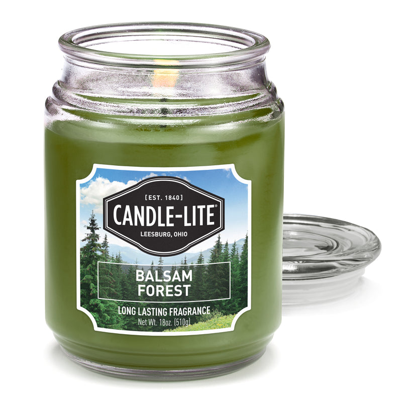 Candle lite, Bougie Candle Lite Everyday Green Balsam Forest Scent Candle 5.7 in. H X 3.9 in.   D 18 oz (paquet de 4)