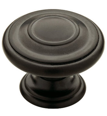 Liberty Hardware, Bouton d'armoire, Harmon, Noir mat, 1-3/8-In.