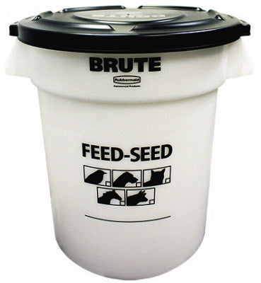 Rubbermaid Commercial Prod, Brute 20 Gal Feed/Seed avec couvercle