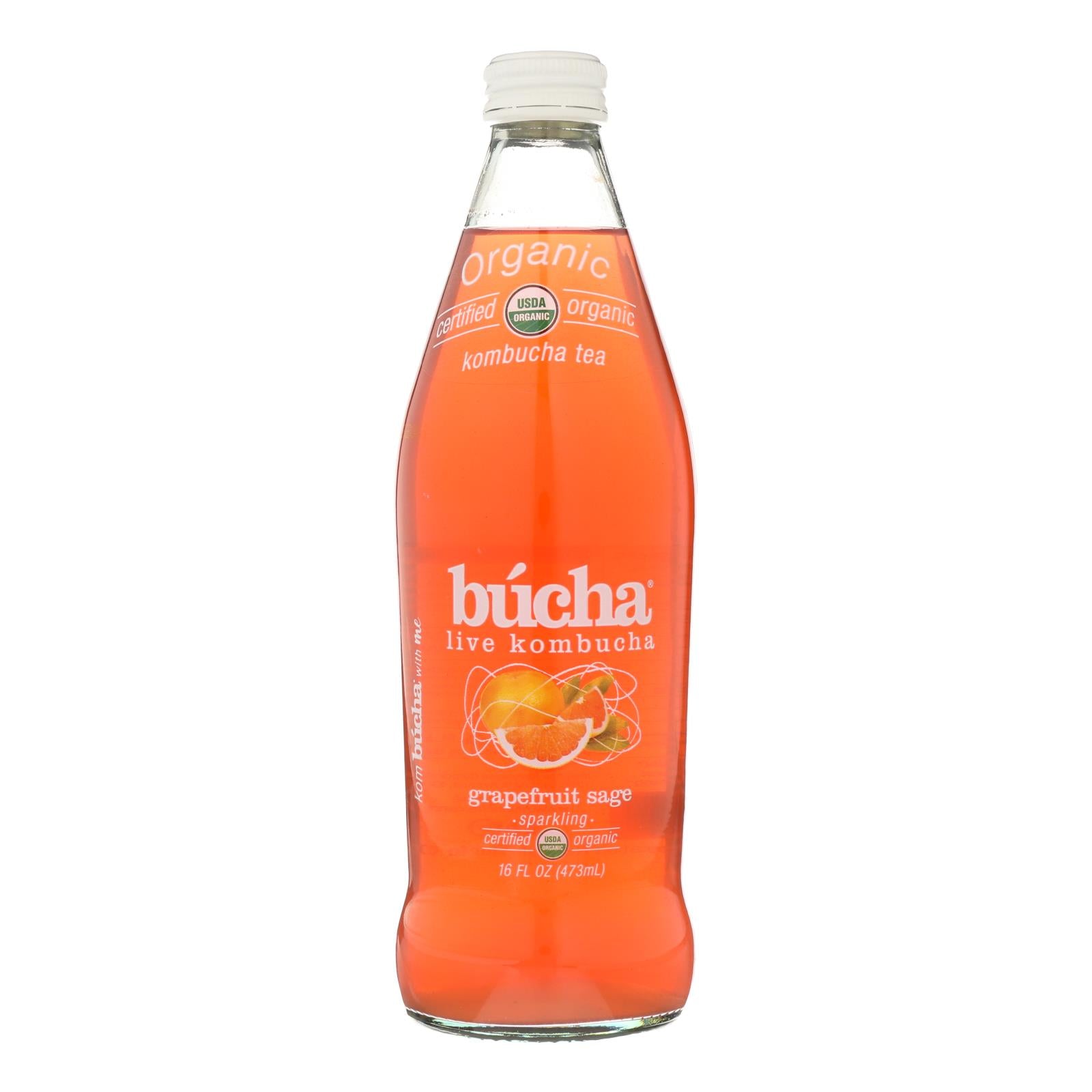 Bucha Live Kombucha, Bucha Live Kombucha - Kombucha Og2 Grpfrt Sage - CS of 12-16 FZ (Pack of 12)