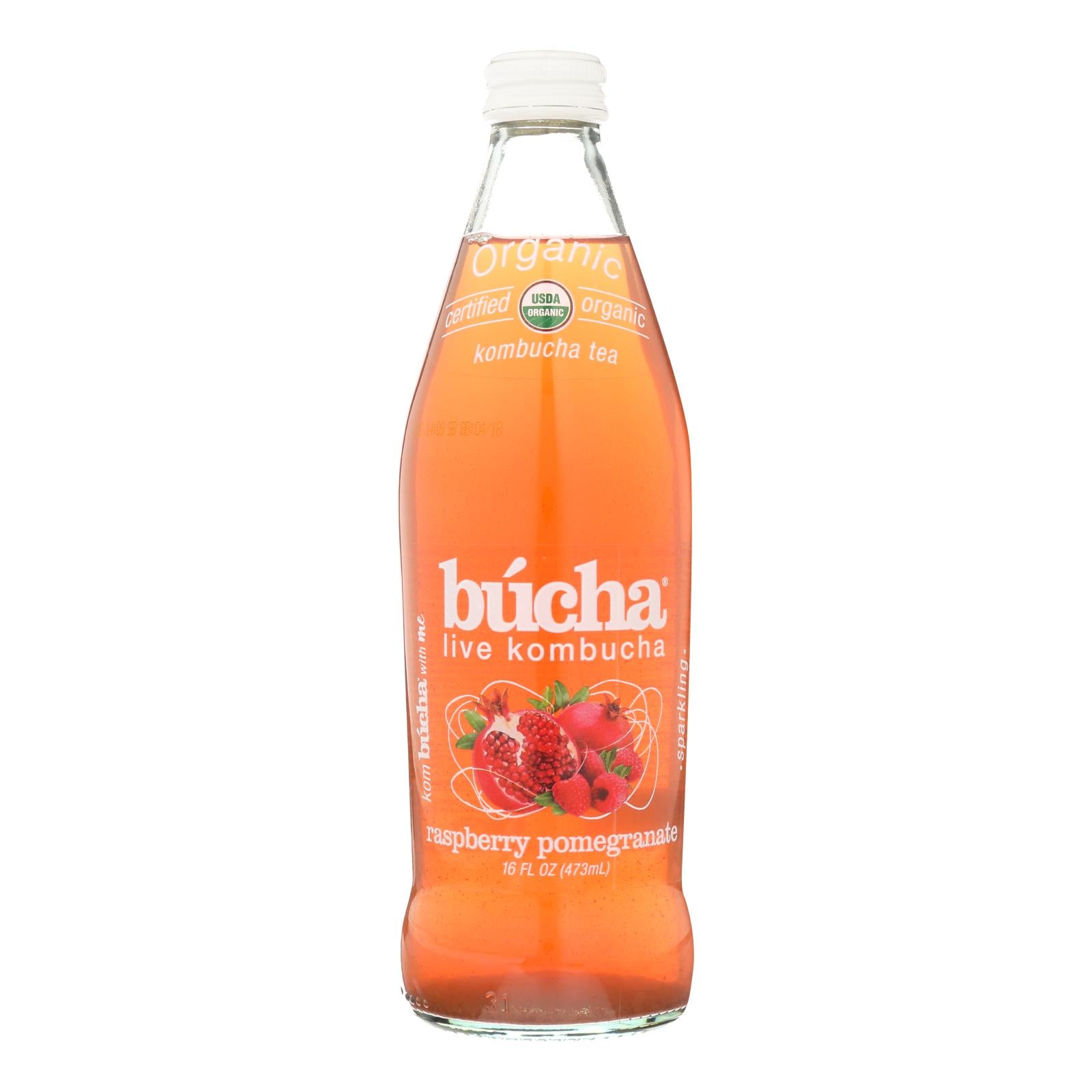 Bucha Live Kombucha, Bucha Live Kombucha - Kombucha Og2 Rspbry Pmgnt - CS of 12-16 FZ (Pack of 12)