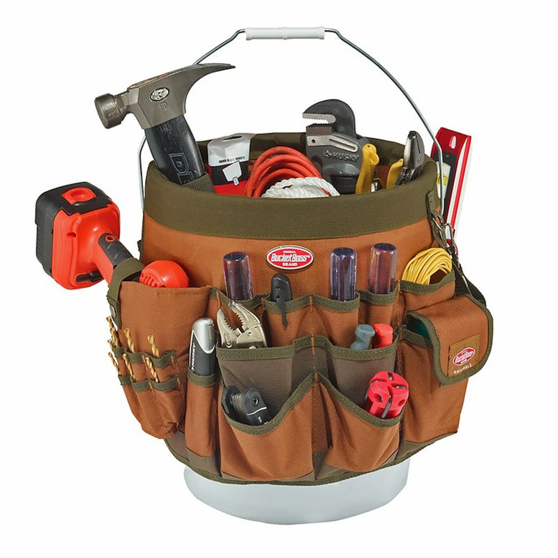 PULL R HOLDING COMPANY LLC, Bucket Boss Bucketeer 11 in. W X 11 in. H Polyester Bucket Organizer 56 pocket Brown 1 pc