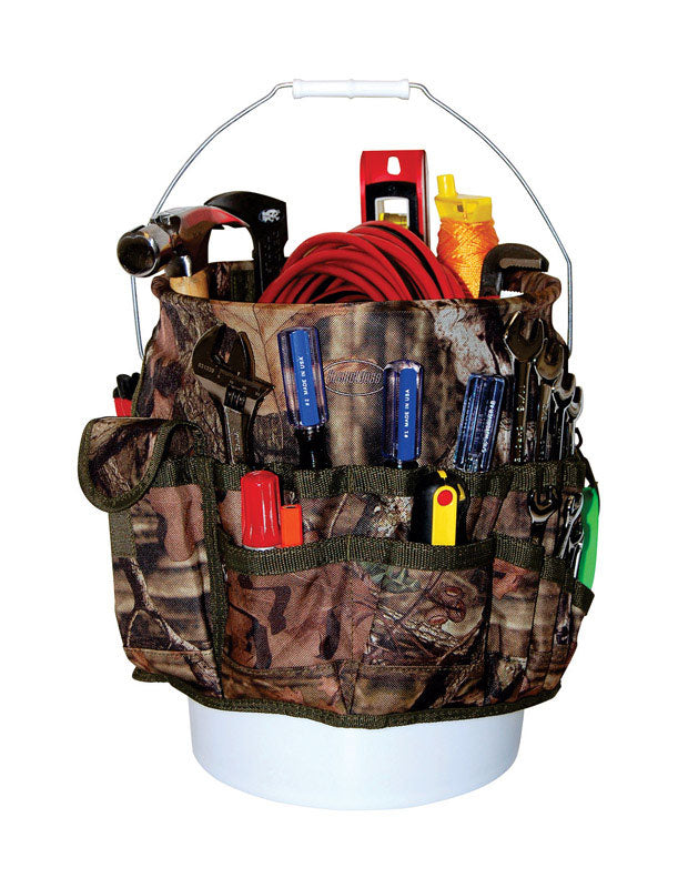 PULL R HOLDING COMPANY LLC, Bucket Boss Camo Bucketeer 12 in. L x 12 po. L x 11-1/2 po H Organisateur d'outils pour seau 30 poches Mossy Oak