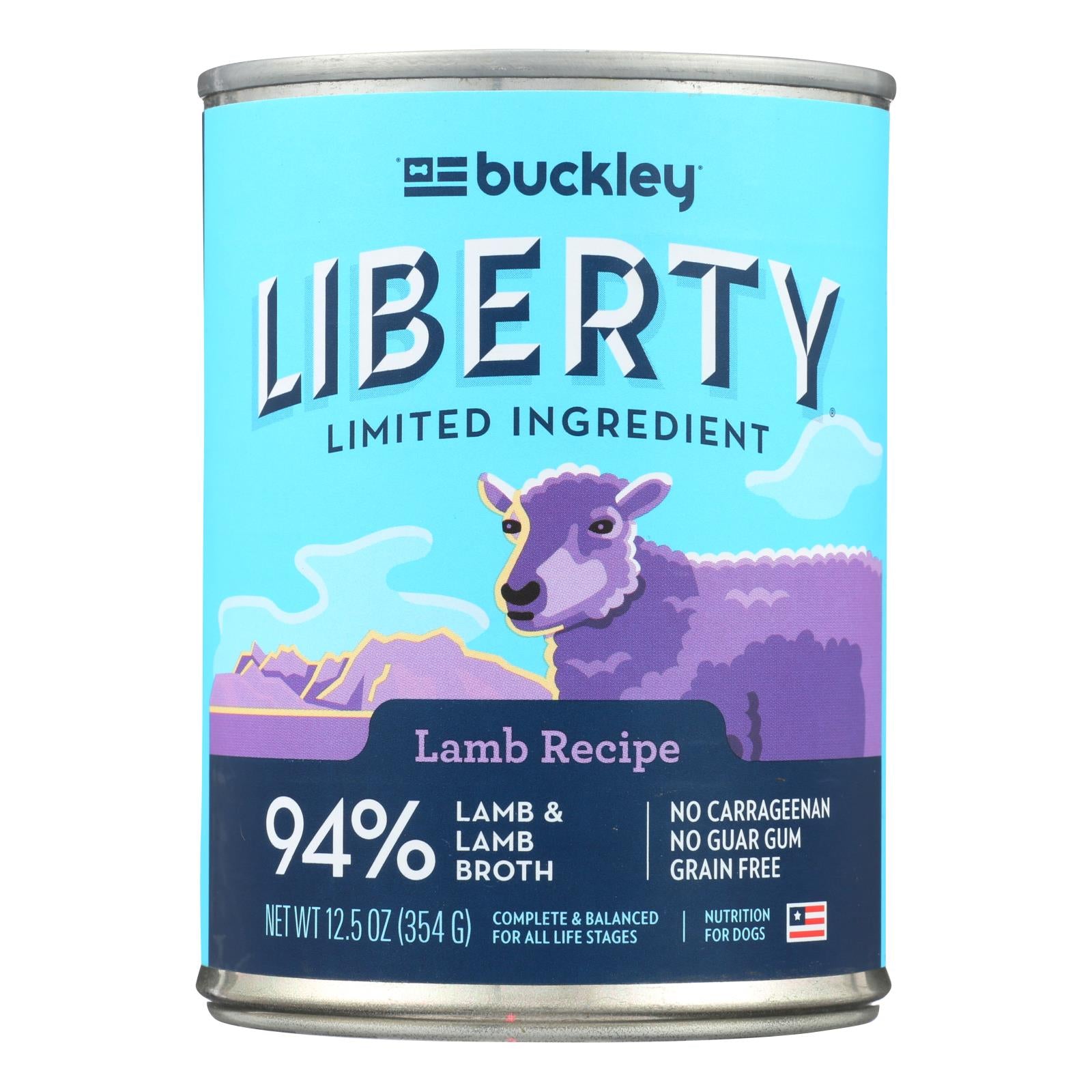 Buckley, Buckley - Liberty We Food Agneau - Caisse de 12 - 12.5 OZ