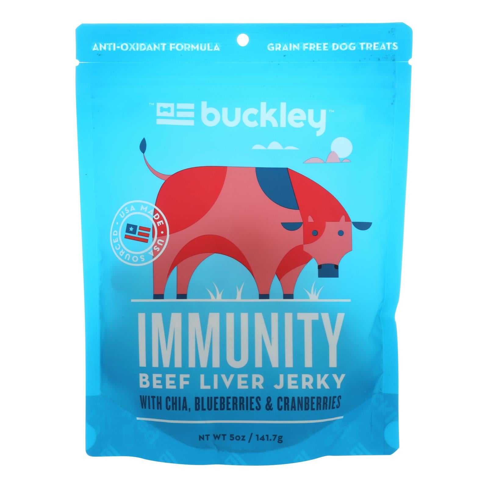 Animaux de compagnie Buckley, Buckley Pet BUCK.JERSCBF5OZ 5 Oz Immune Support Beef Liver Jerky (en anglais)