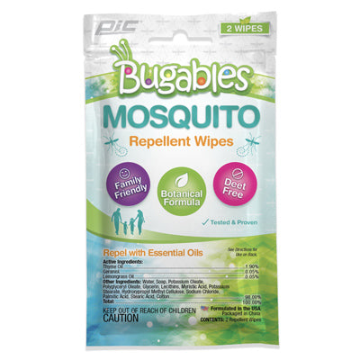 PIC CORP, Bugables Insect Repellent Towelettes For Mosquitoes, Mosquitoes (paquet de 36)