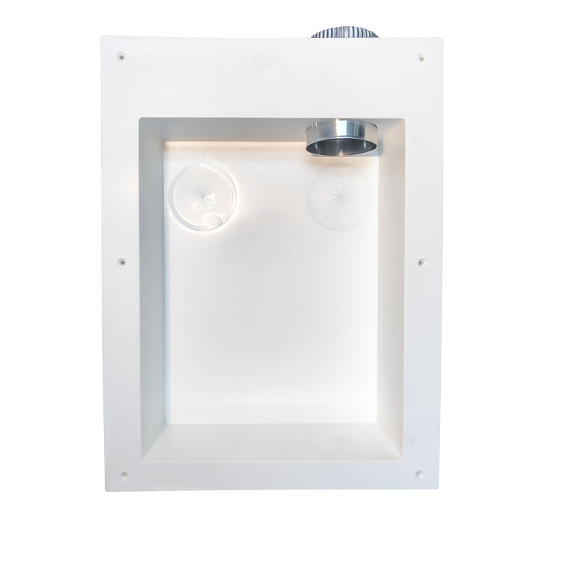 BUILDERS BEST INC, Builder's Best 4 in. D Plastique Blanc Boîte de Ventilation de Sécheuse