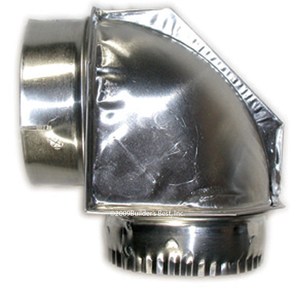 BUILDERS BEST INC, Builder's Best 4 in. D Silver Aluminum Elbow