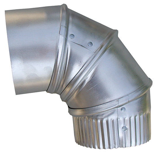 BUILDERS BEST INC, Builder's Best 4 in. D Silver Aluminum Elbow