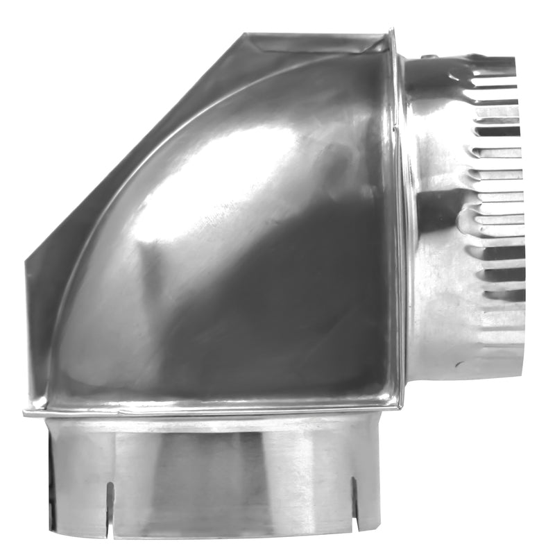 BUILDERS BEST INC, Builder's Best 4 in. D Silver Aluminum Elbow