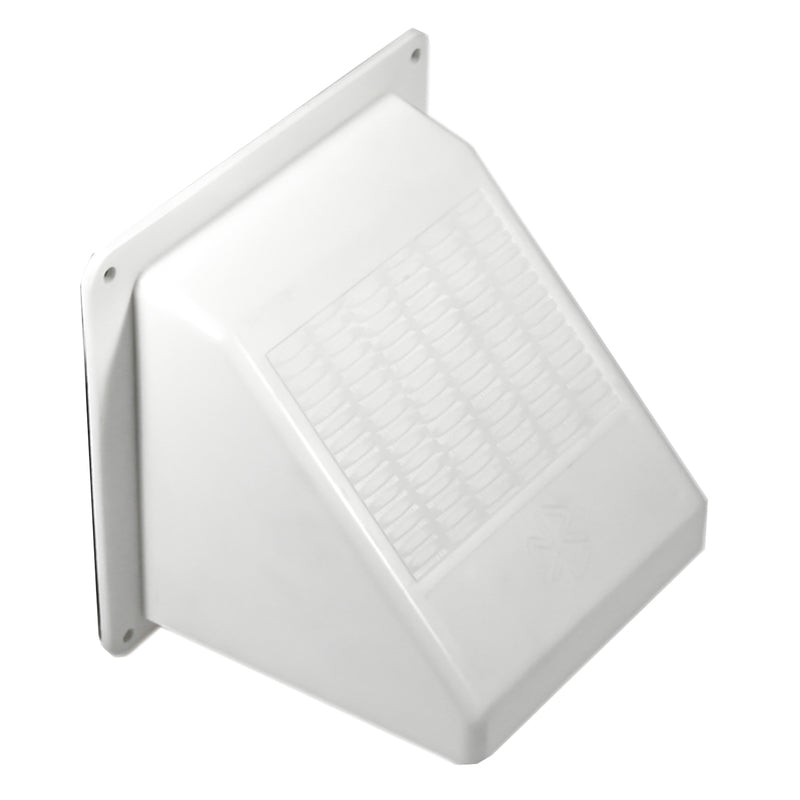 BUILDERS BEST INC, Builder's Best 4 in. W X 4 in. L Capuchon d'évent de sécheuse en plastique blanc brillant