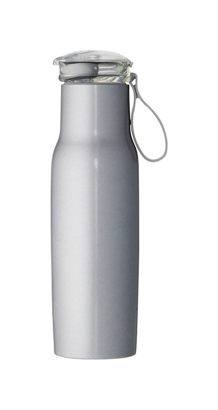 LIFETIME BRANDS CORPORATION, Built NY 18 oz Flip Top Silver BPA Free Insulated Bottle (Pack of 3)