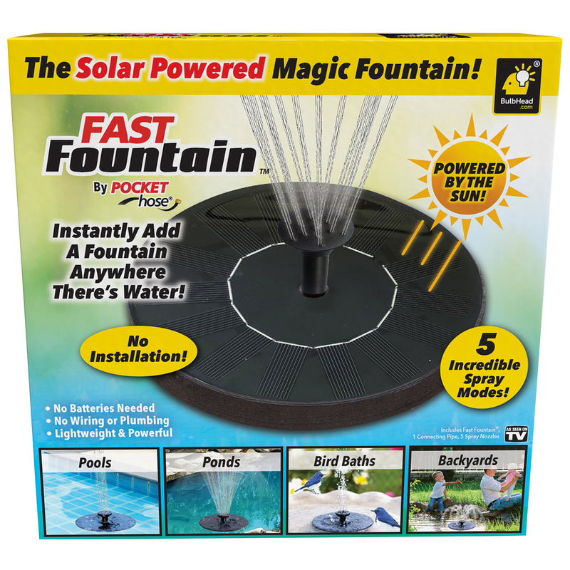 TELEBRANDS CORPORATION, Bulbhead Fast Fountain Fontaine magique à énergie solaire 1 pc