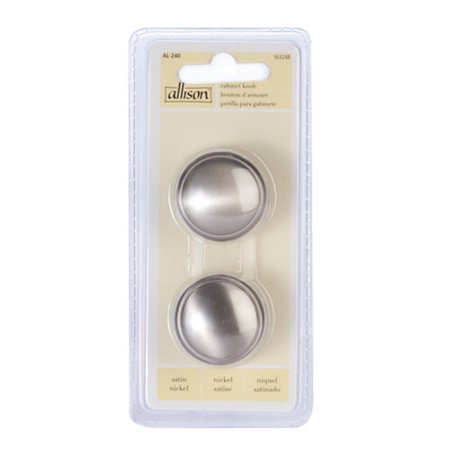 Bouledogue, Bulldog 2005998 Boutons d'armoire Allison en nickel satiné 2 pièces