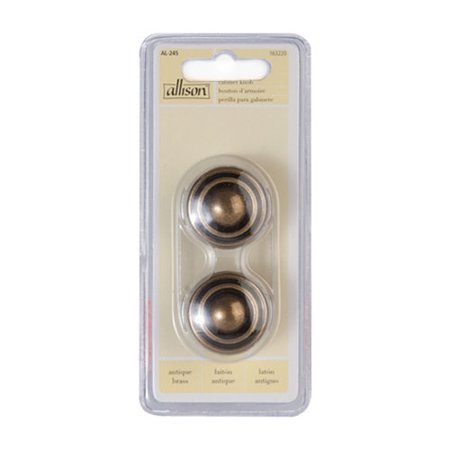 Bulldog, Bulldog 2006010 Boutons d'armoire Allison en laiton antique 2 pk