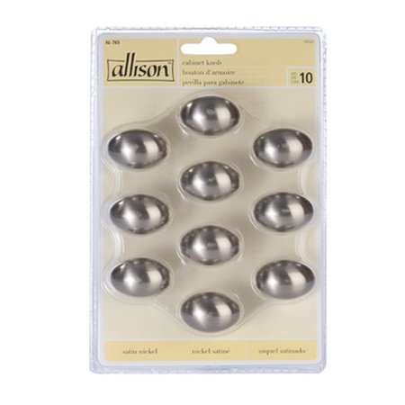 NOVA WILDCAT BULLDOG LLC, Bulldog Modern Oblong Cabinet Knob 1 in. D Satin Nickel 10 pk