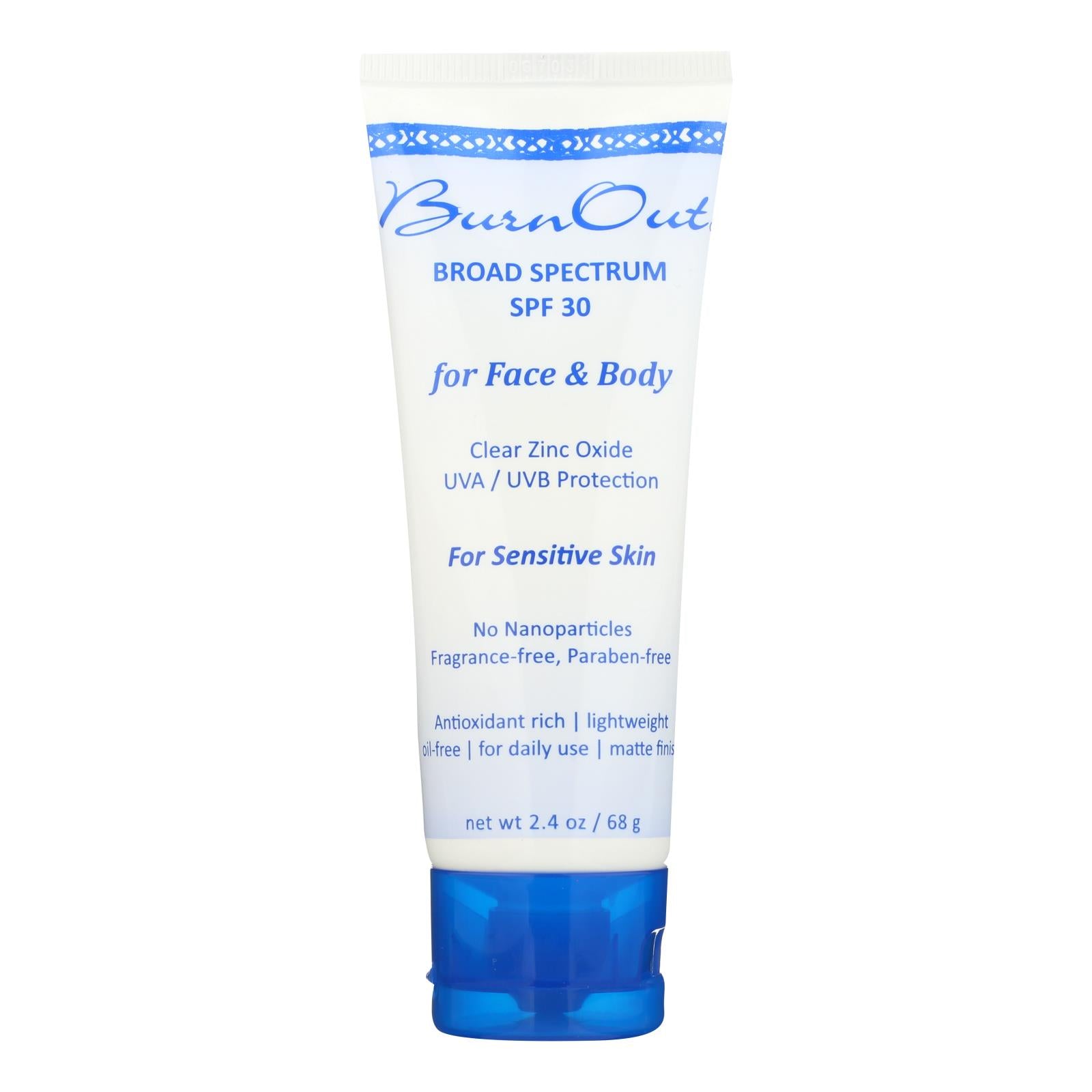 Burn Out, Burn Out - Sunscreen Face&body Spf30 - 1 Each - 2.4 OZ