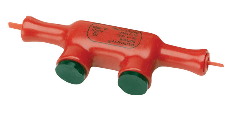 BURNDY LLC, Burndy #6-#4 Isolated Wire Inline Splicer Reducer Red 1 pk