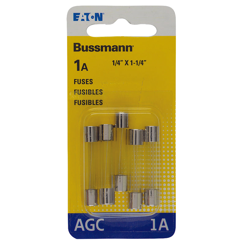 BUSSMANN ELECTRICAL, Bussmann 1 amps AGC Mini Automotive Fuse 5 pk