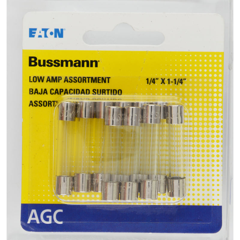 BUSSMANN ELECTRICAL, Bussmann 10 amps AGC Fuse Assortment 10 pk (Pack of 5)