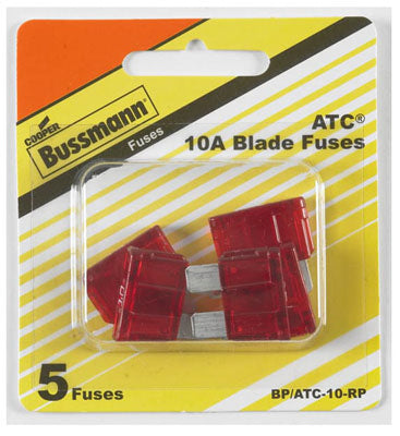 BUSSMANN ELECTRICAL, Bussmann 10 amps ATC Blade Fuse 5 pk