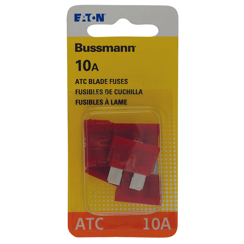 BUSSMANN ELECTRICAL, Bussmann 10 amps ATC Blade Fuse 5 pk (Pack de 5)