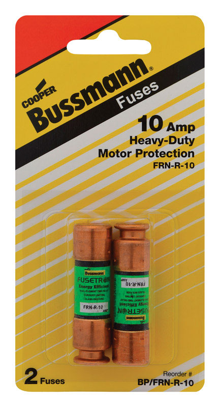 BUSSMANN ELECTRICAL, Bussmann 10 amps Dual Element Time Delay Fuse 2 pk