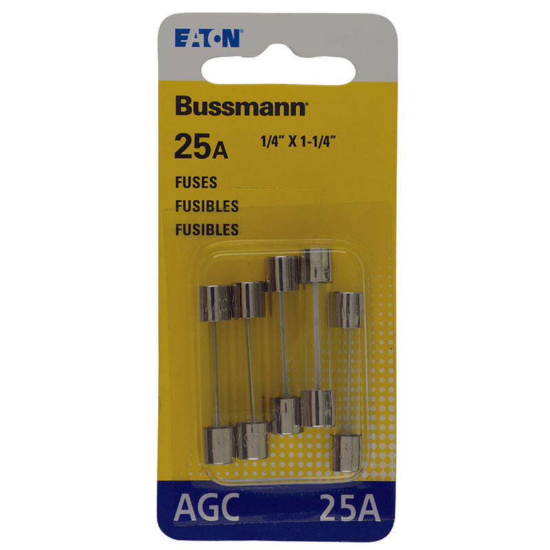 Bussman, Bussmann 25 amps AGC Mini Fuse Automotive Fuse 5 pk (Pack of 5)