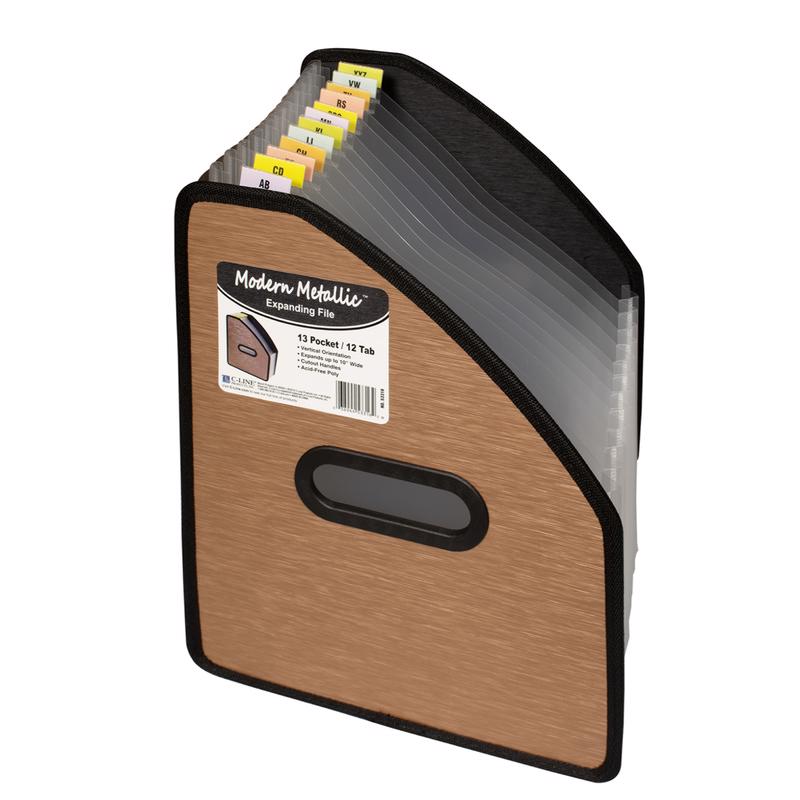 JENSEN DISTRIBUTIONS SERVICES, C Line Brown 13-Pocket Expanding File 1 pk