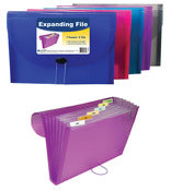 C Line Products Inc, C Line Products Inc 58300 11" L X 8-1/2" W 7 Pocket Expanding File Assorted