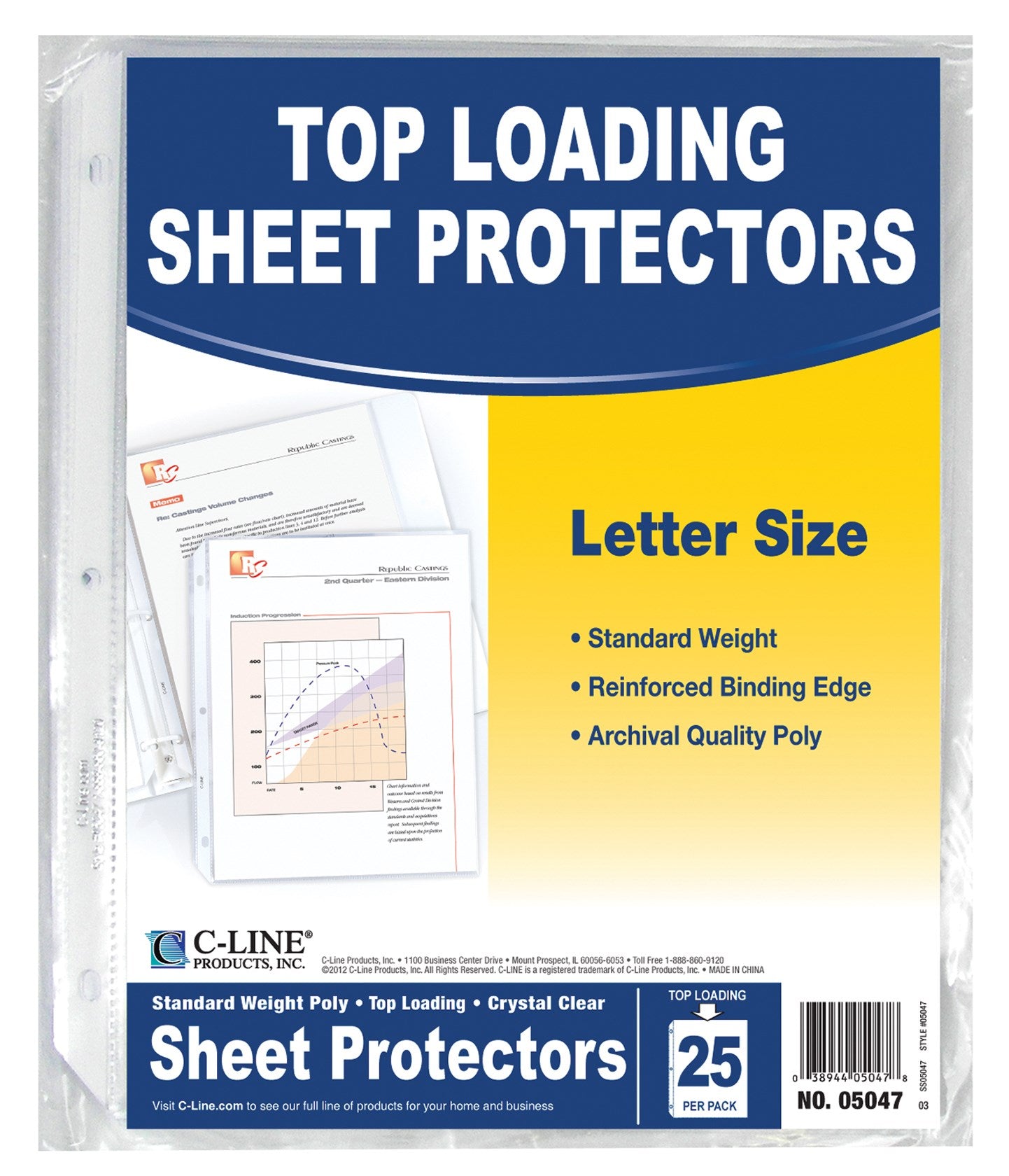 JENSEN DISTRIBUTIONS SERVICES, C Line White Sheet Protector 1 pk