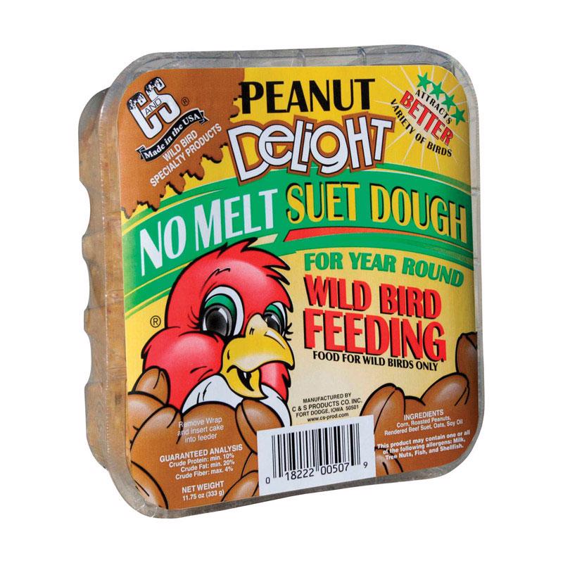 C & S PRODUCTS CO INC, C & S Peanut Delight Assorted Species Wild Bird Food Beef Suet 11.75 oz (paquet de 12)