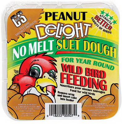 C & S PRODUCTS CO INC, C & S Peanut Delight Assorted Species Wild Bird Food Beef Suet 11.75 oz (paquet de 12)