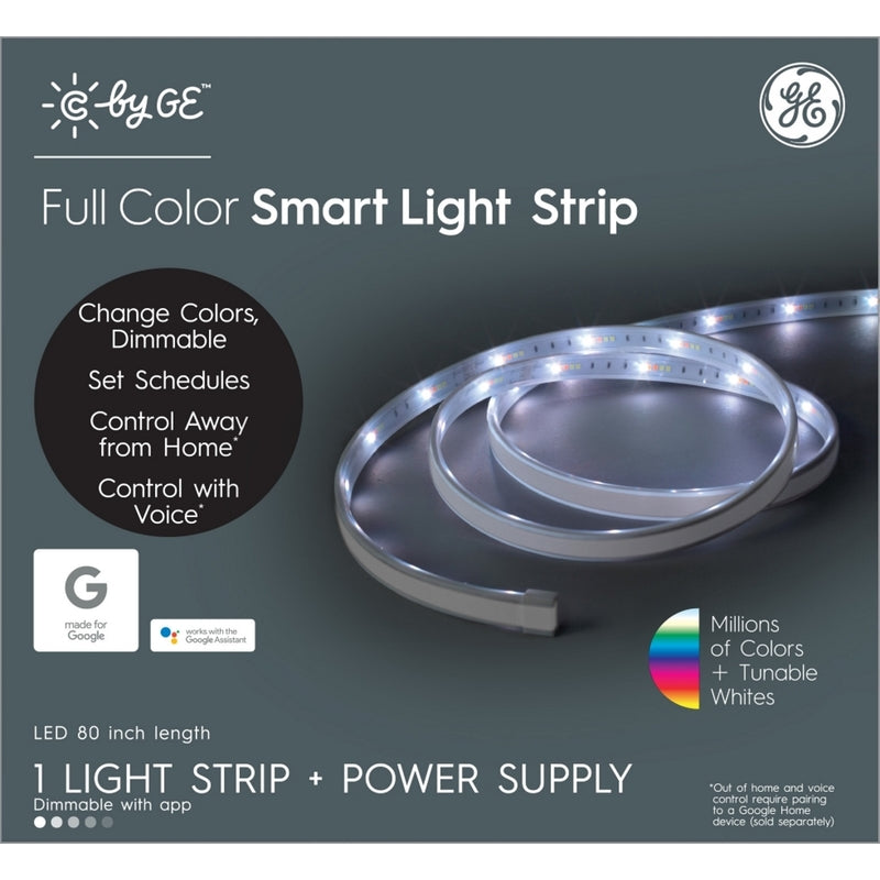 GE LIGHTING, C by GE 80 in. L Bande lumineuse DEL intelligente enfichable à changement de couleur 1 pk