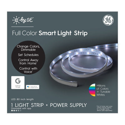 GE LIGHTING, C by GE 80 in. L Bande lumineuse DEL intelligente enfichable à changement de couleur 1 pk