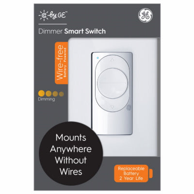 GE LIGHTING, C by GE Single Pole or 3-way Smart Dimmer Switch White 1 pk