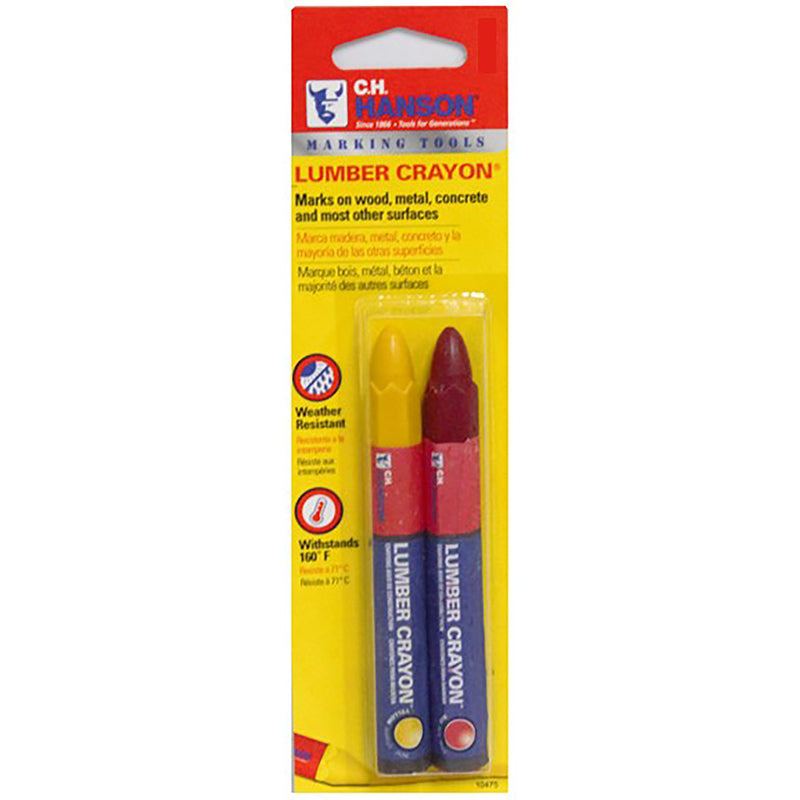 SOCIÉTÉ HANSON C H, C.H. Hanson 4-1/4 in. L Ensemble de crayons de couleur rouge/jaune 2 pc.