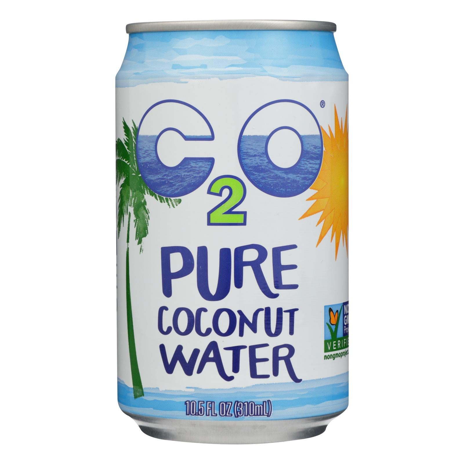 Eau de coco pure C2o, C2O - Eau de noix de coco pure Eau de noix de coco pure - Caisse de 24 - 10.5 fl oz (Paquet de 24)