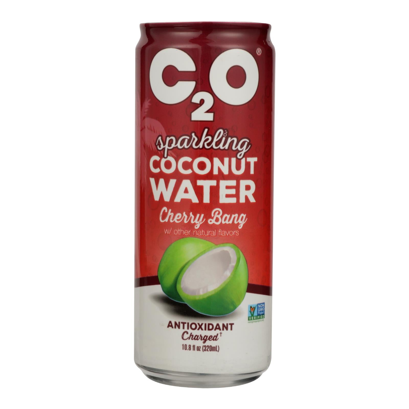 Eau de coco pure C2o, C2o Pure Coconut Water - Eau de coco Spk Cherry Bang - Caisse de 12 - 10.8 FZ (Pack de 12)