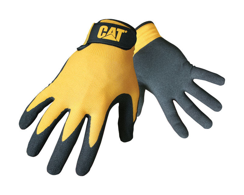 WEST CHESTER HOLDINGS LLC, CAT Gants de travail intérieur/extérieur à paume pour hommes Jaune XL 1 paire