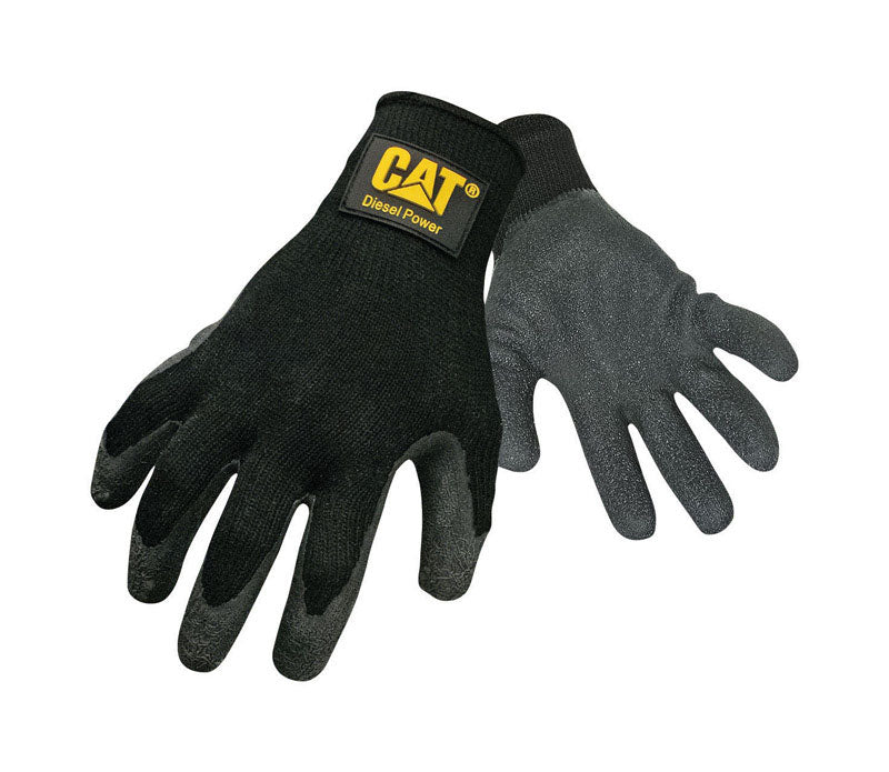 Caterpillar, CAT Gants de travail intérieur/extérieur à paume pour hommes Noir L 1 paire